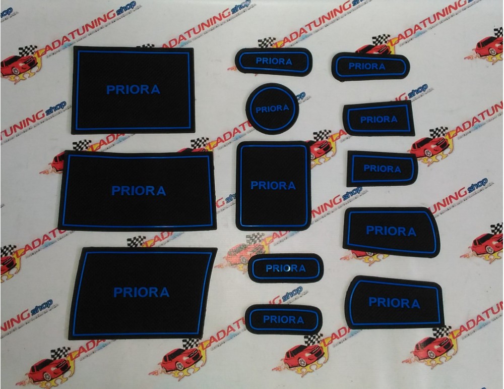 Комплект силиконовых ковриков панели приборов Лада Приора1