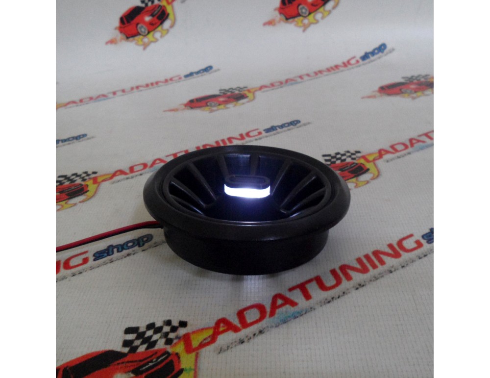 Дефлектор воздуховода в стиле "AMG" с белой подсветкой для Лада Гранта, Калина 2, Ларгус